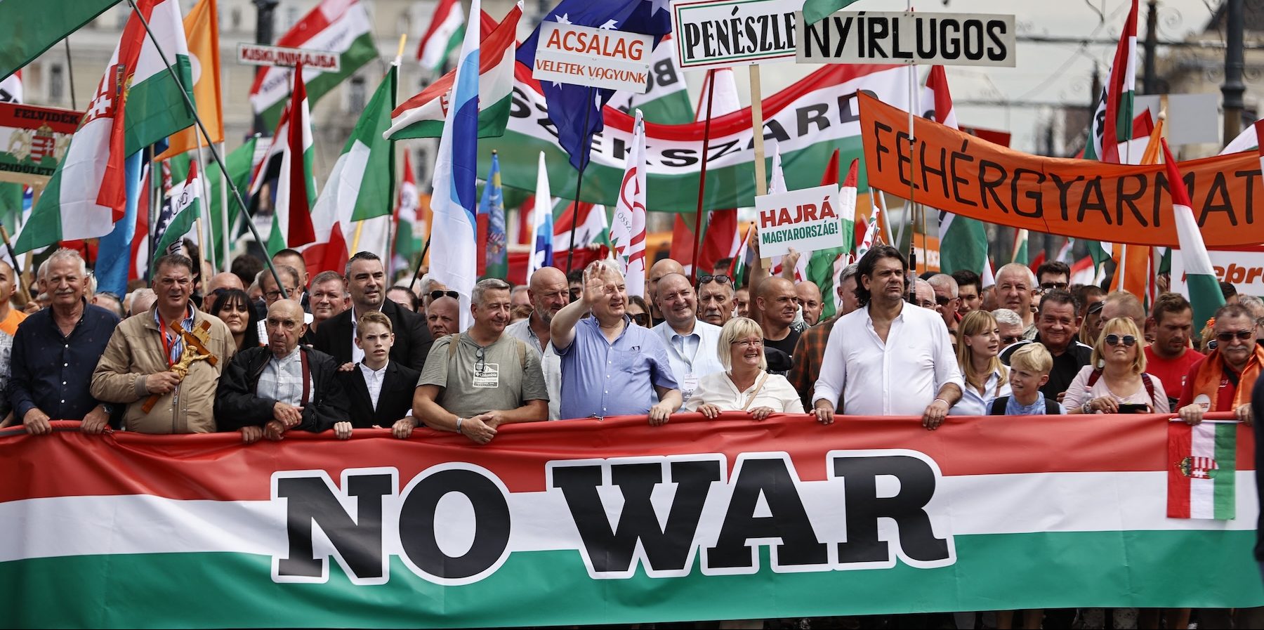 Supporters of FIDESZ and KDNP Rally in Budapest for Peace in Ukraine