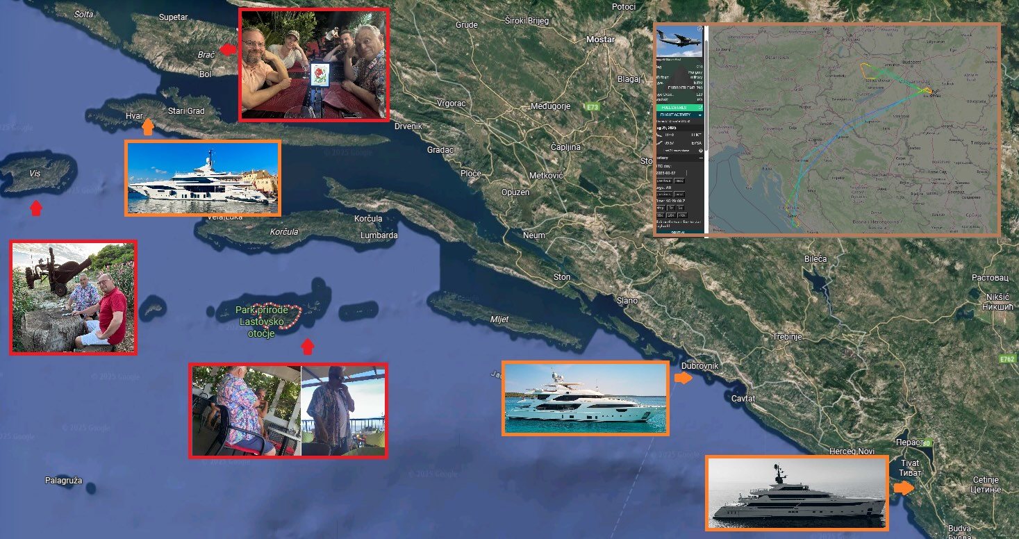 Orbán’s Summer Vacation: Private Plane Arrival, Surrounded by Friends’ Superyachts